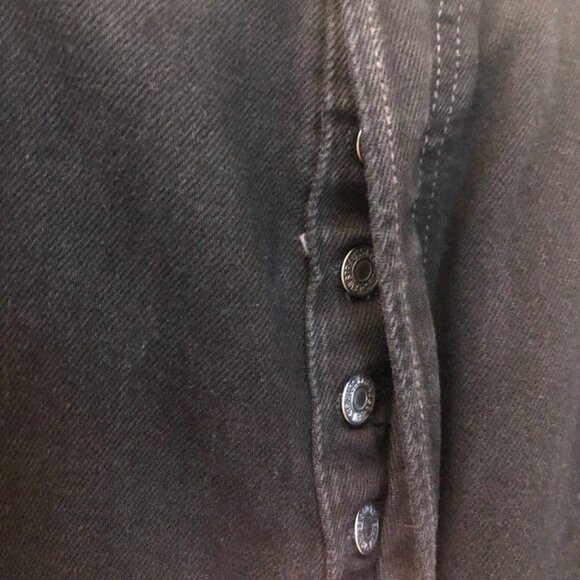 Levi's Men's 501 Black Denim Jeans Button Fly 42 x 32 - Picture 7 of 11